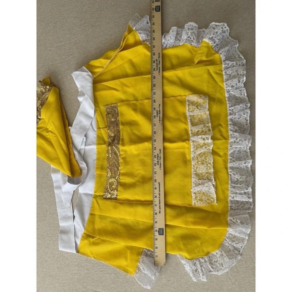 Yellow Apron And Head Scarf